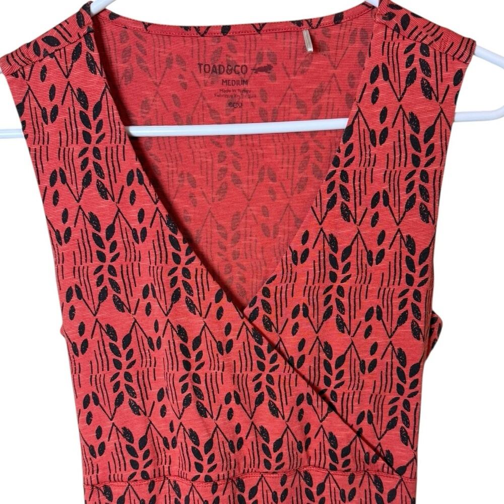 Toad & Co Women’s Sz Medium Cue Sleeveless Wrap Dress  Printed - Picture 2 of 7